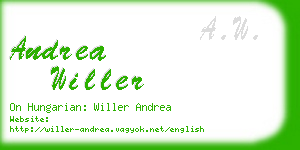 andrea willer business card
